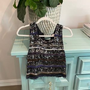 SOLD Parker sequin beaded top size XS